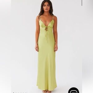 Peppermayo Flora satin maxi dress